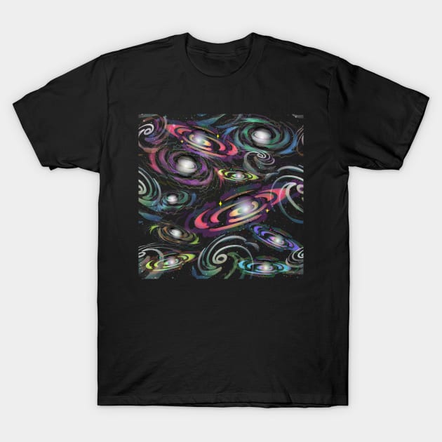 Galaxy 001 T-Shirt by cutequokka